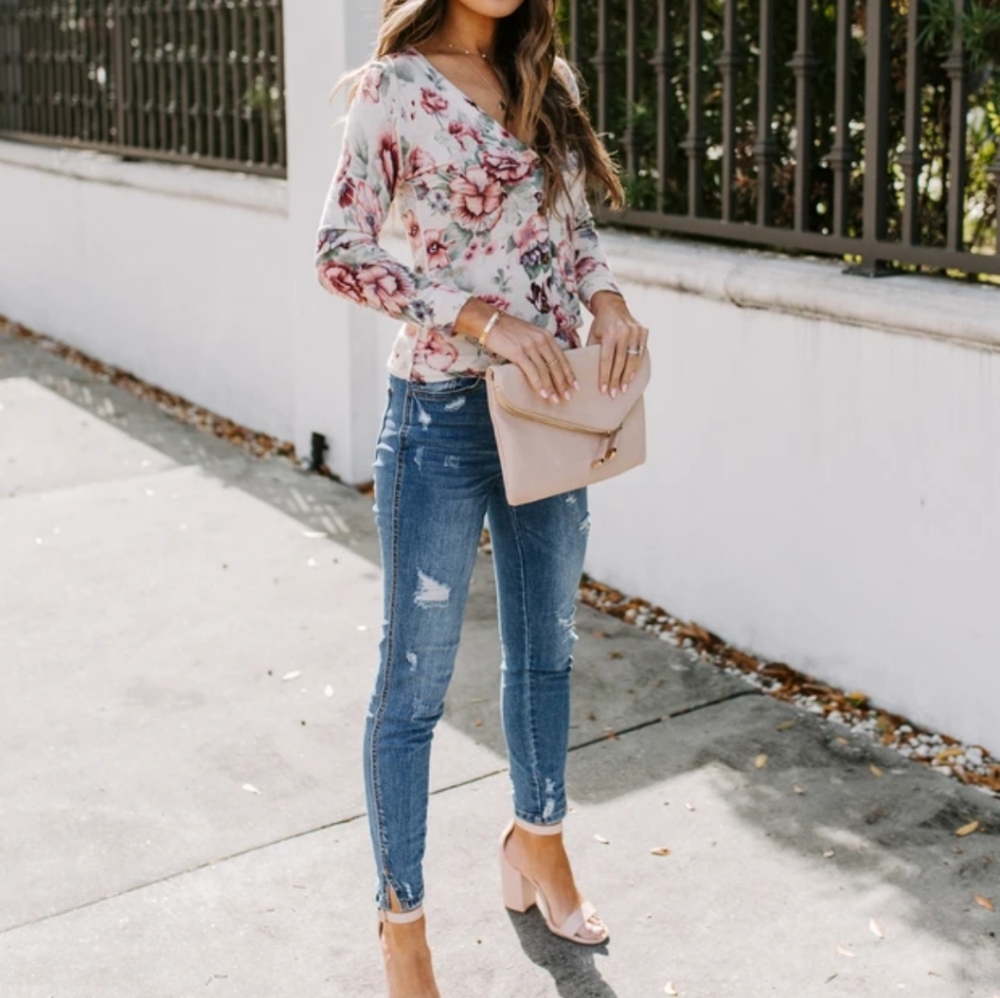 🇺🇦 Floral Cardigan Women Small Lightweight Open Front Summer Casual Layering